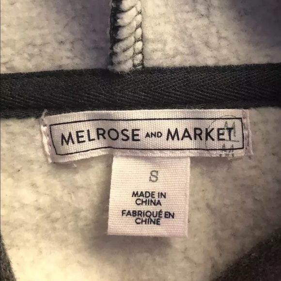 Melrose & Market Gray Hooded Sweatshirt NEW Small - Picture 5 of 7
